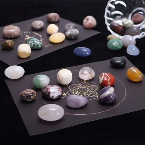 Polished Mixed Healing Crystal Stones Set, 1LB Handpicked Tumbled Rocks Gemstones for Energy Reiki, Meditation, Vase Filler Landscape, Bottom Decoration, Home Decor in Saudi Arabia