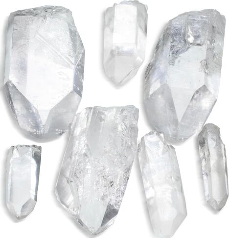 KALIFANO Museum Grade Quartz Points Bundle (500+ Carats) - Bulk High Energy Raw Lemurian Reiki Cuarzo Crystal Used for Clarity and Purpose - Information Card Included (Family Owned & Operated) in Kuwait