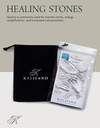 KALIFANO Museum Grade Quartz Points Bundle (500+ Carats) - Bulk High Energy Raw Lemurian Reiki Cuarzo Crystal Used for Clarity and Purpose - Information Card Included (Family Owned & Operated) in Kuwait