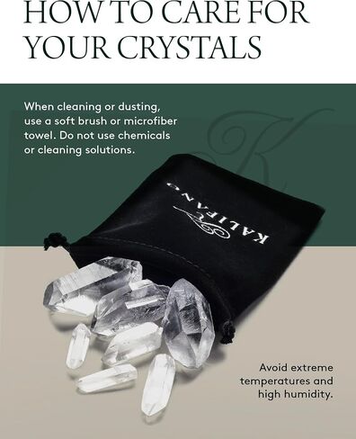 KALIFANO Museum Grade Quartz Points Bundle (500+ Carats) - Bulk High Energy Raw Lemurian Reiki Cuarzo Crystal Used for Clarity and Purpose - Information Card Included (Family Owned & Operated) in Kuwait