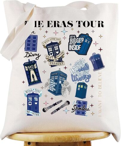 G2TUP Police Box Tote Bag Rose Tyler‌ & Rory Williams‌ Movie Fans Gift Police Box Tour Shoulder Bag Policeman Box Merchandise in Kuwait