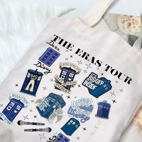 G2TUP Police Box Tote Bag Rose Tyler‌ & Rory Williams‌ Movie Fans Gift Police Box Tour Shoulder Bag Policeman Box Merchandise in Kuwait