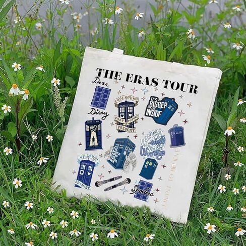 G2TUP Police Box Tote Bag Rose Tyler‌ & Rory Williams‌ Movie Fans Gift Police Box Tour Shoulder Bag Policeman Box Merchandise in Kuwait