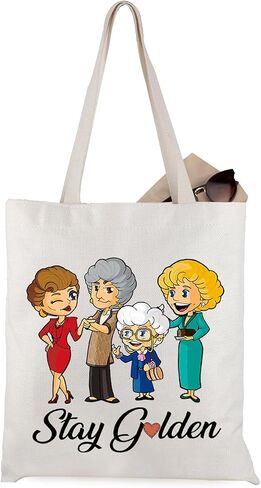 WCGXKO Golden Tote Bag Golden TV Show Inspired Gift Golden Sister Gift Friendship Merch in Kuwait