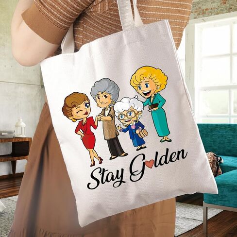WCGXKO Golden Tote Bag Golden TV Show Inspired Gift Golden Sister Gift Friendship Merch in Kuwait