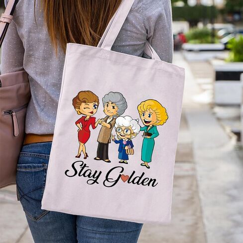 WCGXKO Golden Tote Bag Golden TV Show Inspired Gift Golden Sister Gift Friendship Merch in Kuwait