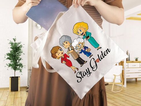 WCGXKO Golden Tote Bag Golden TV Show Inspired Gift Golden Sister Gift Friendship Merch in Kuwait