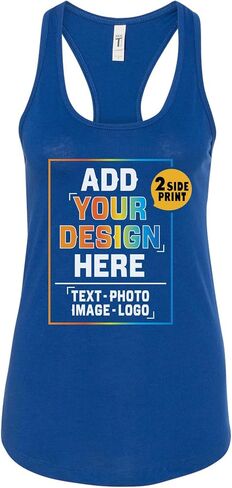 Women Custom Tank Top Add Your Text Design Your Own Printing Personalized Racer Tank in Saudi Arabia