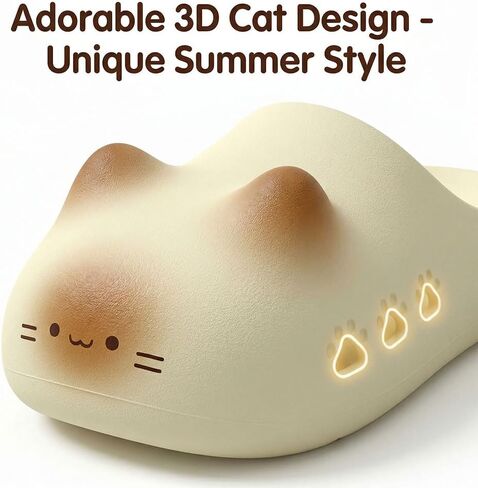 Zureto Cat Paw Print Shoe Summer, Unisex Cute Cat Paw Slippers EVA Home Cat Sandals for Women Men in Saudi Arabia