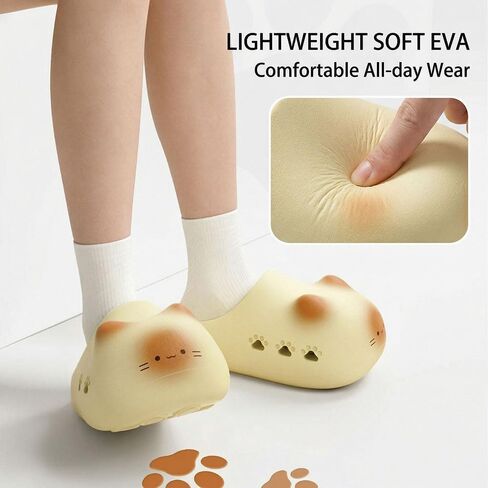 Zureto Cat Paw Print Shoe Summer, Unisex Cute Cat Paw Slippers EVA Home Cat Sandals for Women Men in Saudi Arabia