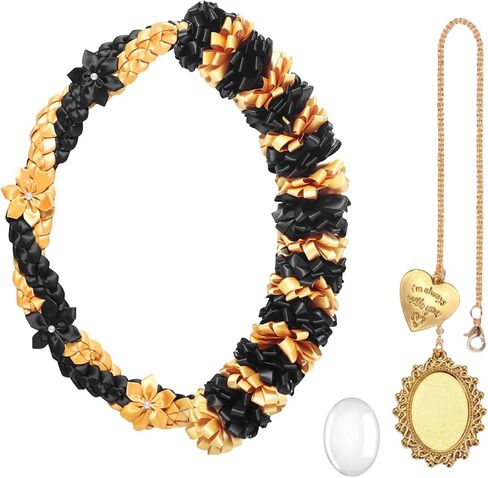 Graduation Lei Set, Graduation Leis Class of 2026 Braided Ribbon Lei with Graduación Tassel Photo Charm in Saudi Arabia