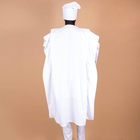 African Men's Clothing Embroidery Agbada Shirts Pants and Hats 4 Piece Set Garments for Wedding Evening in Saudi Arabia