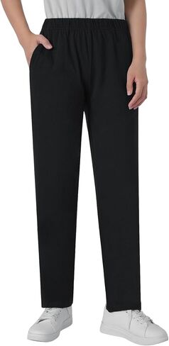 Weintee Women's Petite Cotton Travel Pants for 5 FT Short in Kuwait