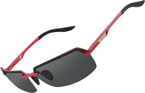 BIRCEN Mens Polarized Sunglasses for Driving: Rimless UV Protection Sun Glasses with Al-Mg Frame for Fishing Traveling Golf in Saudi Arabia