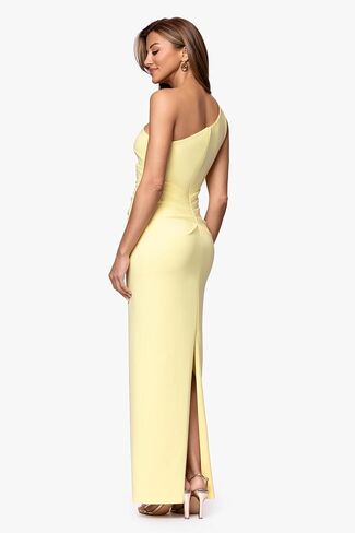 Xscape Women's Scuba One Shoulder Sleeveless Floor Length Dress in Kuwait