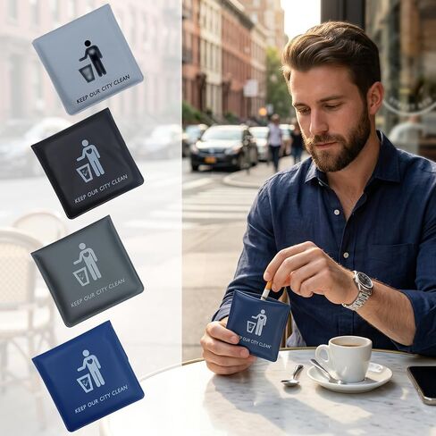 4Pcs Pocket Ashtray Pouch Portable Outdoor Travel Ashtray in Kuwait