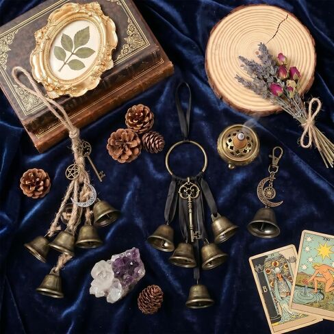 3 Pieces Witch Bells for Door Knob, Witch Wind Chimes Vintage Hanging Witches Bells for Home Protection Room Decor in Saudi Arabia