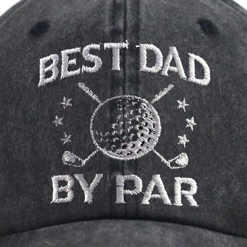 قبعة بيسبول مضحكة Best Dad من Par Hat، قبعة بيسبول جولف مطرزة قابلة للتعديل من القطن المتعثر هدايا للرجال الجد in Kuwait