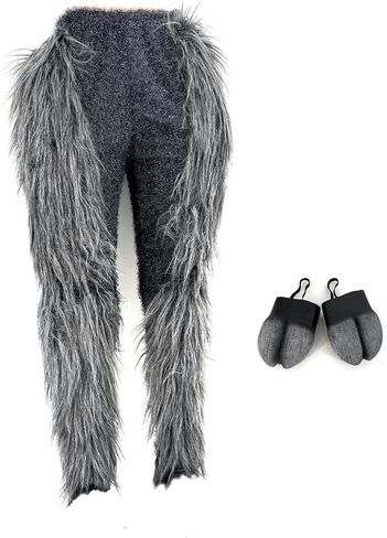 Gray Furry Legs & Hooves Hoofs Krampus Devil Adult Halloween Costume in Kuwait
