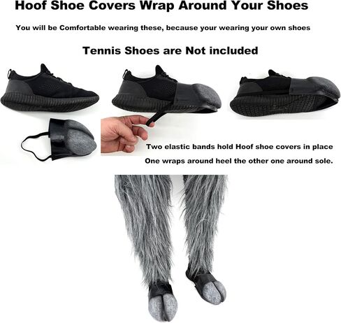 Gray Furry Legs & Hooves Hoofs Krampus Devil Adult Halloween Costume in Kuwait