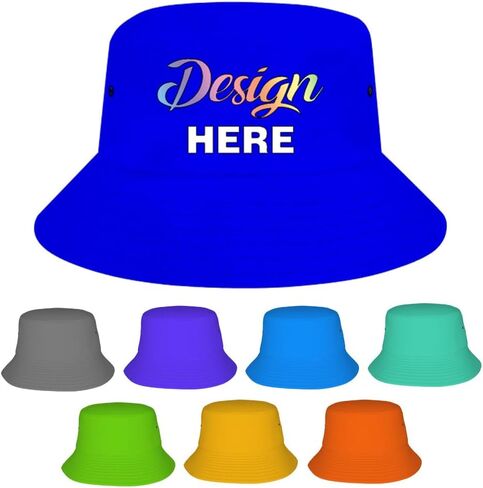 Custom Bucket Hats for Men&Women Personalized Add Your Photo Logo Name Summer Travel Beach Sun Hat for Outdoor in Saudi Arabia