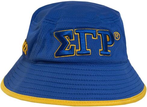 Sigma Gamma Rho Greek Letters Bucket Hat Blue/Orange in Saudi Arabia