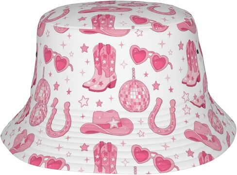 Western Cowgirl Art Western Rustic Vintage Bucket Hat for Women Men Fisherman Hat Packable Sun Cap Travel Outdoor Beach Caps in Saudi Arabia