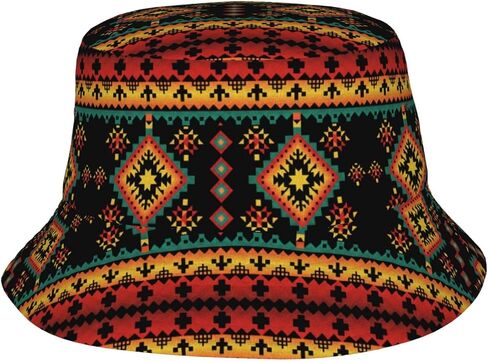 Native American Bucket Hat for Women Men,Retro Golf Boonie Hats Fisherman Beach Caps for Hiking Travel in Saudi Arabia
