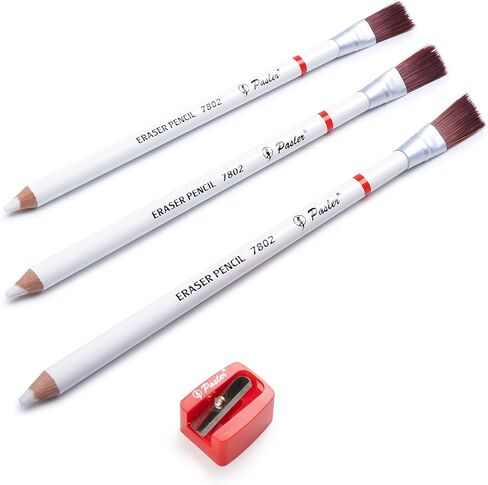 Pasler® Eraser Pencils 7802 Perfection Detail Eraser Pencil with Brush and a Sharpener Perfect for Sketches and Coloured Illustrations (6- Pack) in Kuwait