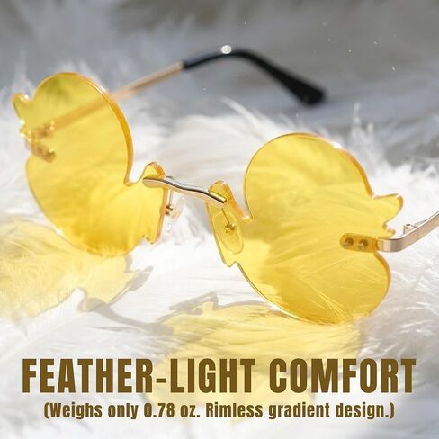 Novelty Duck Sunglasses for Adults, Frameless Yellow Duck Glasses Fun Party Eyewear, Funny Gag Gifts for Women Men Bachelorette Pool Party Music Festival Photo Booth Props in Kuwait
