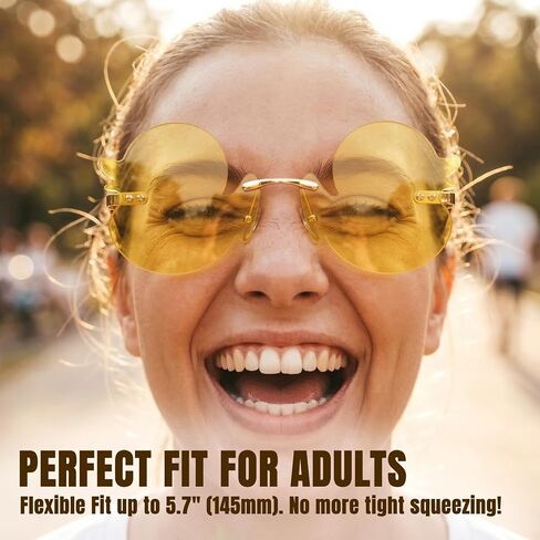 Novelty Duck Sunglasses for Adults, Frameless Yellow Duck Glasses Fun Party Eyewear, Funny Gag Gifts for Women Men Bachelorette Pool Party Music Festival Photo Booth Props in Kuwait