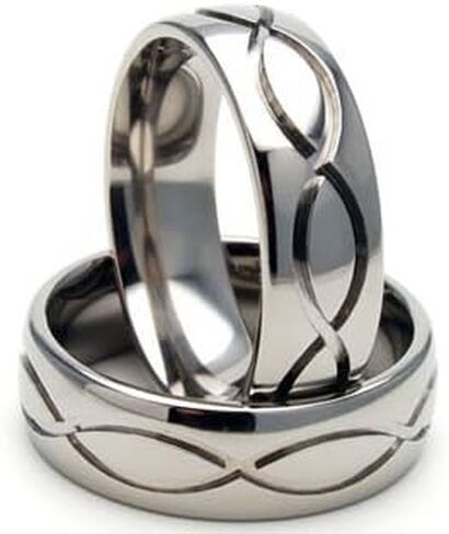 7mm Infinity Titanium Ring Titanium Wedding Band USA Made Infinity Jewelry Comfort Fit Sz 4-17 in Saudi Arabia