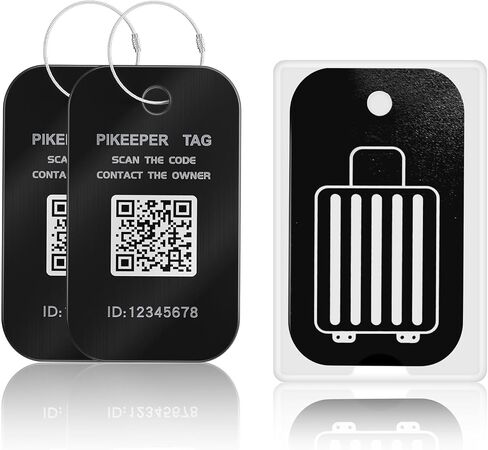 Smart Luggage Tags for Suitcase - Waterproof QR Code Labels with Location Notification When Scanned (Pack of 2), Customizable & Durable Travel ID Tags for Backpacks, Hide Personal Info in Saudi Arabia
