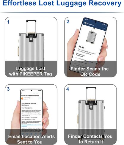 Smart Luggage Tags for Suitcase - Waterproof QR Code Labels with Location Notification When Scanned (Pack of 2), Customizable & Durable Travel ID Tags for Backpacks, Hide Personal Info in Saudi Arabia