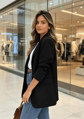 2026 Blazers for Women Business Casual Lightweight Suit Long Sleeve Lapel Open Front Suit Jacket Work Blazer with Pockets in Kuwait