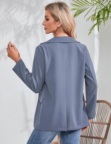 KOJOOIN Blazer for Women Long Sleeve Open Front Casual Single Breasted Office Blazer with Pockets in Kuwait