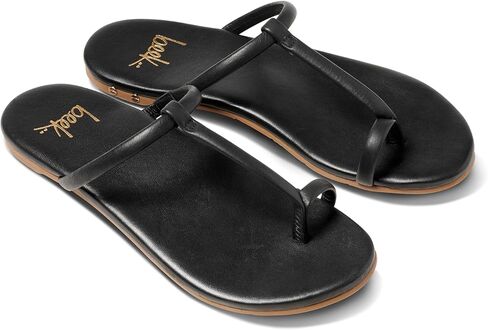 BEEK Teebird Leather T-Strap Sandal for Women, Slip-On Design, Features Lightly Padded Leather Straps, Toe Ring & Molded Arch in Kuwait
