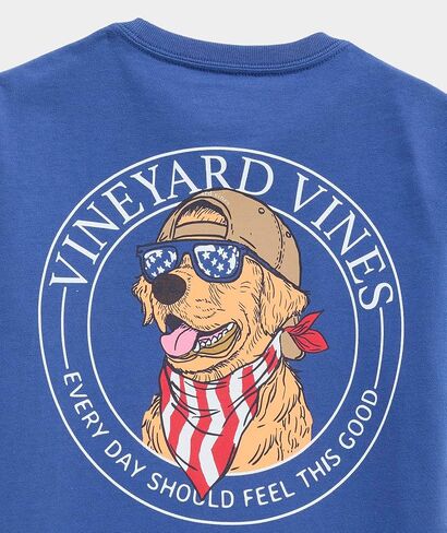 Vineyard Vines Boys' America Dog Short-Sleeve Pocket Tee in Kuwait