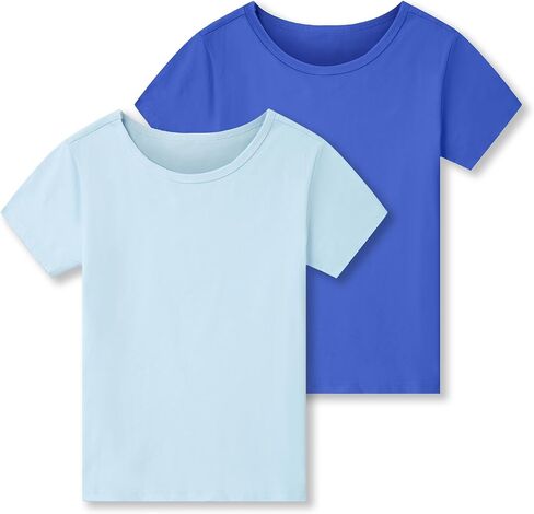 2 Pack Boys Shirts Cotton Short Sleeve Shirts for Boys Kids T Shirts Clothes Youth Summer Tops for Toddler(2T-14Y) in Kuwait