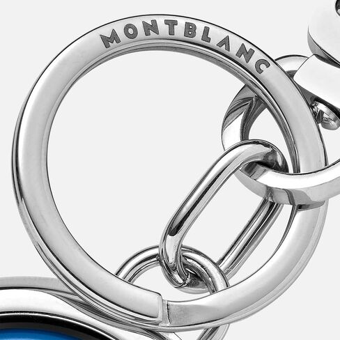 Montblanc Meisterstück 128743 حلقة مفاتيح من الفولاذ المقاوم للصدأ والنحاس/الألومنيوم، فضي/أزرق، 4 × 3 × 11.5 سم، فضي/أزرق، كلاسيكي، فضي/أزرق، S، كلاسيكي، فضي/أزرق، صغير، كلاسيكي in Kuwait