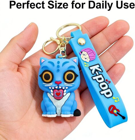 6pcs Demon Movie Hunters Cartoon Keychain, Cute Keychains Accessories Keyring Key Wristlet Car Charms Backpack Key Chain in Saudi Arabia