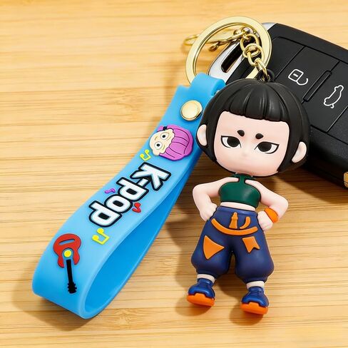 6pcs Demon Movie Hunters Cartoon Keychain, Cute Keychains Accessories Keyring Key Wristlet Car Charms Backpack Key Chain in Saudi Arabia