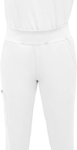 for Women, Scrub Medical Pants with 5 Pockets Yoga Waistband Pants Midrise fit 3501 Camila - X-Small White in Saudi Arabia