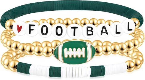 Joyline Game Day Football Baseball Soccer Softball Charm Bracelets for Women Men Stackable Sports Jewelry for Moms & Dads Sports Fans Team Jewelry Gift in Saudi Arabia