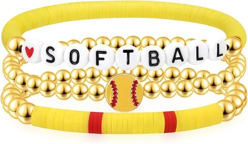 Joyline Game Day Football Baseball Soccer Softball Charm Bracelets for Women Men Stackable Sports Jewelry for Moms & Dads Sports Fans Team Jewelry Gift in Saudi Arabia