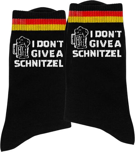 "I Don't Give A Schnitzel Novelty Crew Socks - Funny German Culture Gift for Beer Lovers & Travelers.(120) in Saudi Arabia