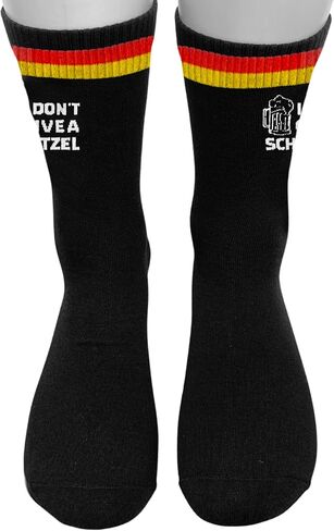 "I Don't Give A Schnitzel Novelty Crew Socks - Funny German Culture Gift for Beer Lovers & Travelers.(120) in Saudi Arabia