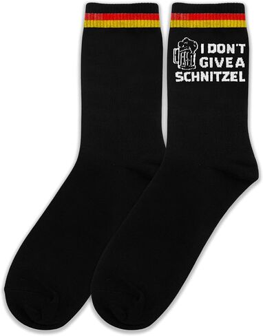 "I Don't Give A Schnitzel Novelty Crew Socks - Funny German Culture Gift for Beer Lovers & Travelers.(120) in Saudi Arabia