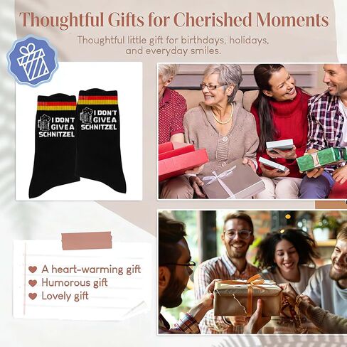 "I Don't Give A Schnitzel Novelty Crew Socks - Funny German Culture Gift for Beer Lovers & Travelers.(120) in Saudi Arabia