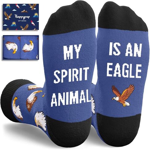 HAPPYPOP Bird Gifts for Animal Lovers - Cardinal Butterfly Eagle Bee Chicken Duck Socks in Saudi Arabia